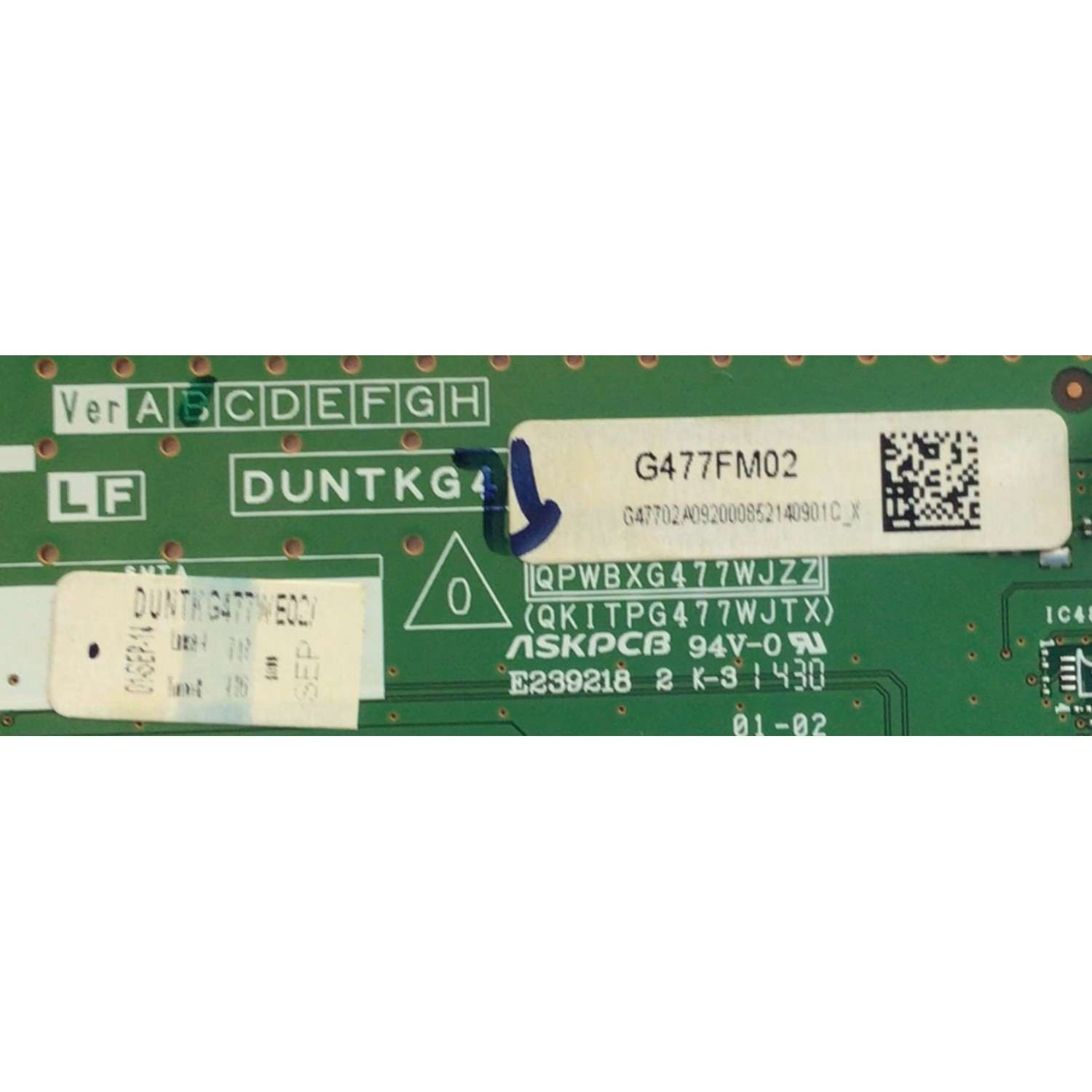 T-CON PARA TV SHARP / NUMERO DE PARTE DUNTG477WE02 / QPWBXG477WJZZ / QKITPG477WJTX / G477FM02  / PANEL JE695D3HC50R / LC-70LE660U - Imagen 2